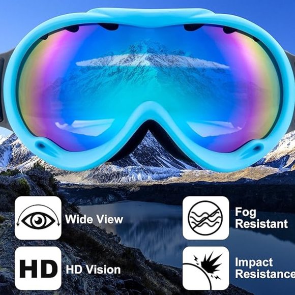 Ski Goggles Snowboard Goggles Snow Goggles For Women Girls Adults - Picture 7 of 9